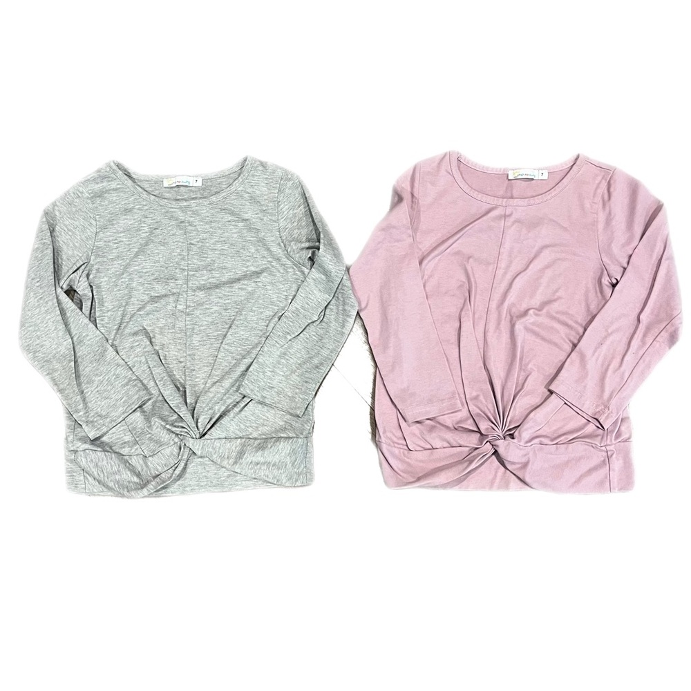 2 Sunshine Swing Knotted Long Sleeve Tees